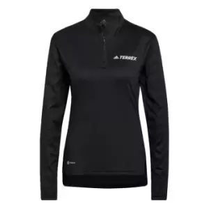 Image of adidas Terrex Multi Half-Zip Tee Womens - Black