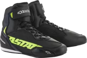 image of Alpinestars Faster 3 Neon Motorcycle Shoes, black-blue-yellow, Size 40, black-blue-yellow, Size 40