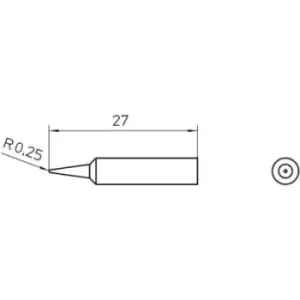 Image of Weller XNT 1 Soldering tip Round Tip size 0.5mm Content