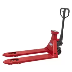 image of Sealey Pallet Truck with Scales - 2000kg Capacity 1150 x 555mm