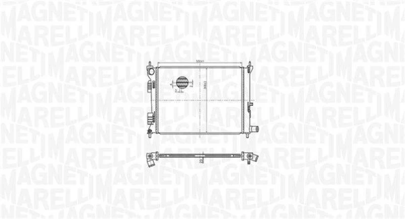 Image of MAGNETI MARELLI Engine radiator MAGNETI MARELLI 350213179500