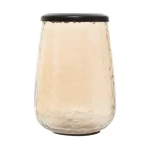 image of 350ml Dimpled Glass with Black Detail Tumbler