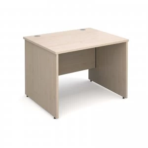 Image of Maestro 25 PL Straight Desk 1000mm x 800mm - Maple Panel Leg Design