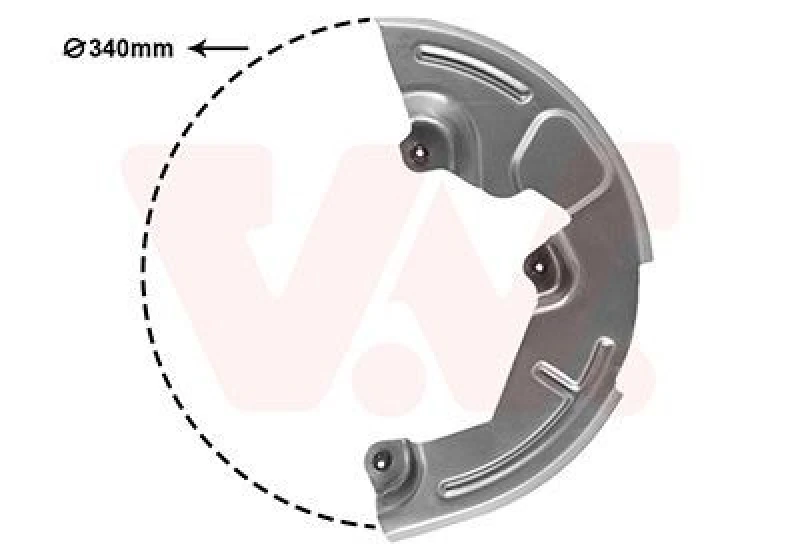 Image of VAN WEZEL Brake disc backing plate VAN WEZEL 4388372