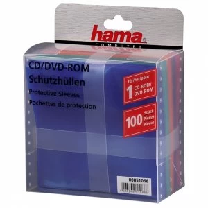 image of CD/DVD Protective Sleeves 100 Coloured