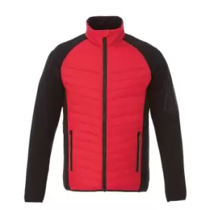 Image of Elevate Mens Banff Hybrid Insulated Jacket (L) (Red)