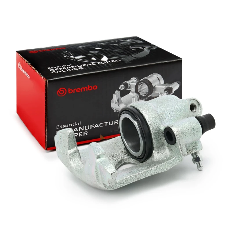 Image of BREMBO F 85 021 Brake caliper ESSENTIAL LINE Front Axle Right Grey Cast Iron Brake Caliper (78)