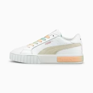 image of PUMA Cali Star Gl Womens Trainers, White/Ivory Glow/Eggshell Blue, size 4.5, Shoes