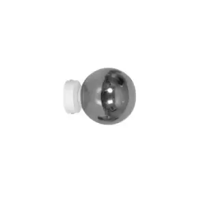 Image of Emibig Rossi White Wall Lamp with Graphite Glass Shades, 1x E17