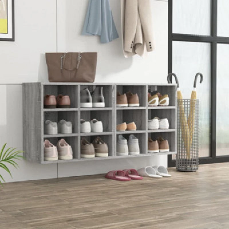 Image of Vidaxl Shoe Cabinets 2 Pcs Grey Sonoma 52.5X30X50 Cm, Grey 820511