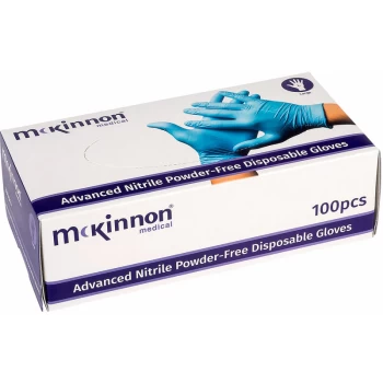 image of Medical Advanced Nitrile Powder-Free Disposable Gloves Box 100 - Large - Mckinnon