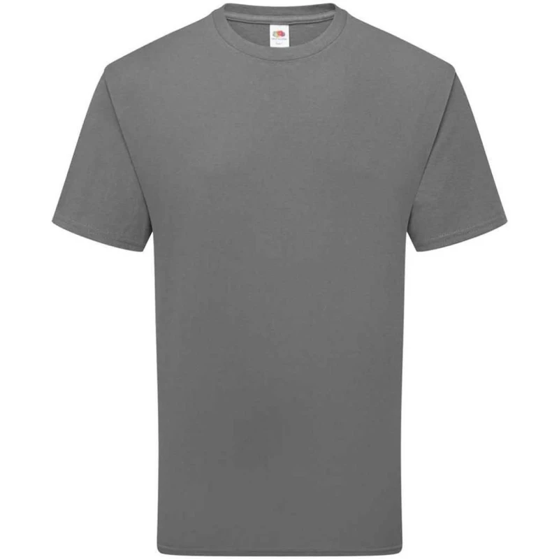 Image of Fruit Of The Loom Fruit of the Loom Men Cotton T-Shirt in Mid Grey Size: X-Large Mid Grey XL Male 5063703137386