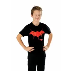 Image of Batman Kids Black Tech Logo T-Shirt Ex Large