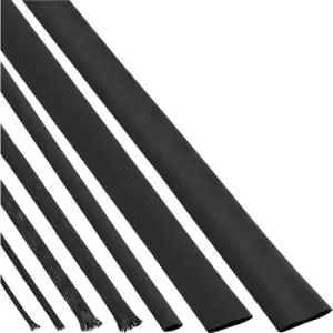 image of InLine Cable Sleeving + Shrink Tubing Set black