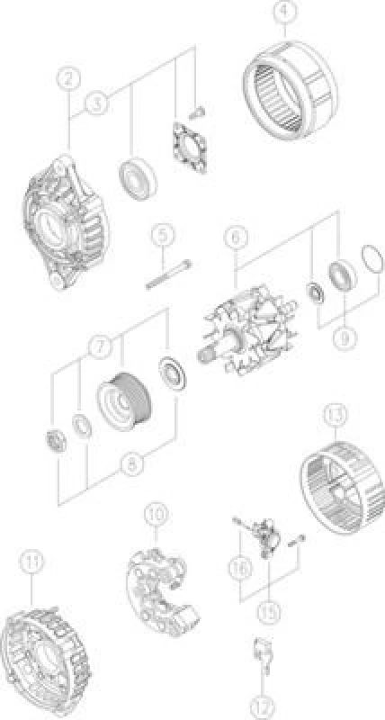 Image of Alternator MAHLE MG 353