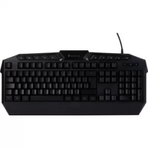 image of Surefire Gaming KingPin RGB Corded, USB Gaming keyboard Backlit German, QWERTZ, Windows Black