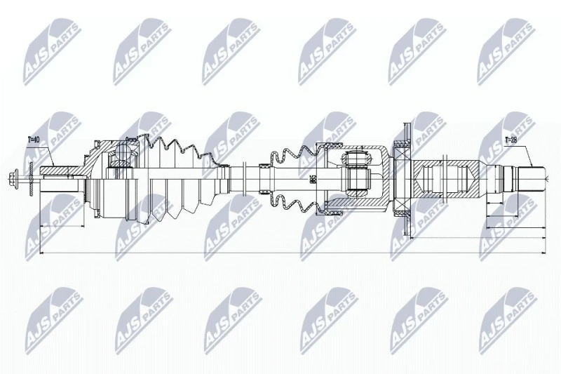 Image of NTY Drive shaft NTY NPW-VV-035