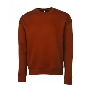 Image of Bella + Canvas Adults Unisex Drop Shoulder Sweatshirt (L) (Brick)
