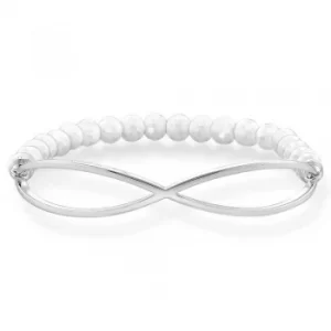 Image of THOMAS SABO Silver Infinity White Agate Bracelet LBA0004-130-14
