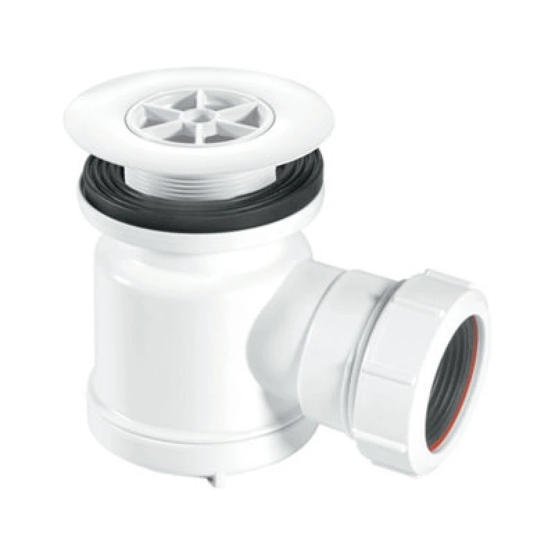 Image of McAlpine STW5-R 19mm Water Seal Shower Trap with Universal Outlet White