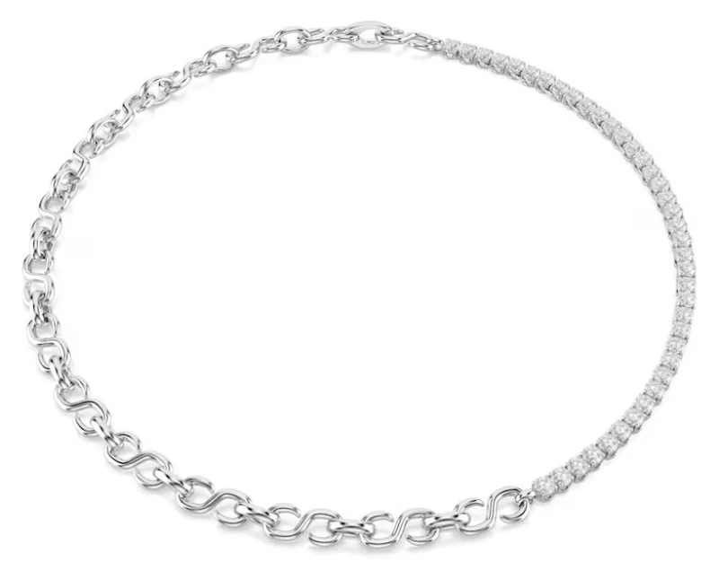 Image of Swarovski 5747732 Matrix necklace, S-shape, Round cut, White Jewellery