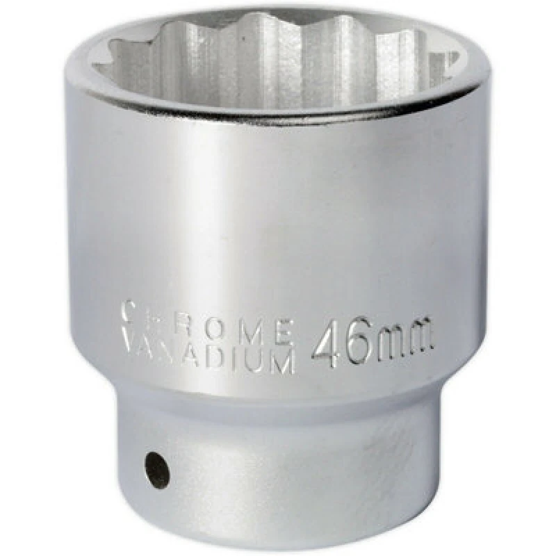 Image of Loops 46mm Forged Steel Drive Socket - 3/4" Square Drive - Chrome Vanadium Socket Metallics