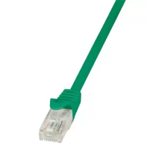 image of LogiLink 0.25m Cat.5e U/UTP networking cable Green Cat5e U/UTP (UTP)