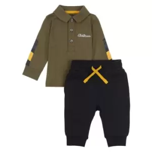 Image of Ben Sherman Ben Jrsy LS Polo & Jg Bb99 - Green