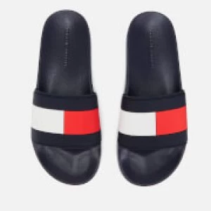 Image of Tommy Hilfiger Mens Essential Flag Pool Slide Sandals - Red/White/Blue - UK 8 - Blue