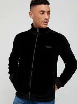 Image of Hugo Boss Dolme Velour Tracksuit Jacket Black Size L Men