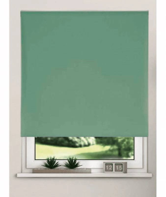 Image of Thermal Blackout Roller Blinds 175Cm Drop X Width 70Cm Basil