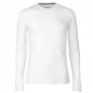 Image of Farah Sport Robins Long Sleeve T Shirt - White