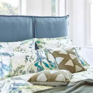 Image of Zoffany Long Water Botanical Double Duvet Cover, Serpentine/Prussian