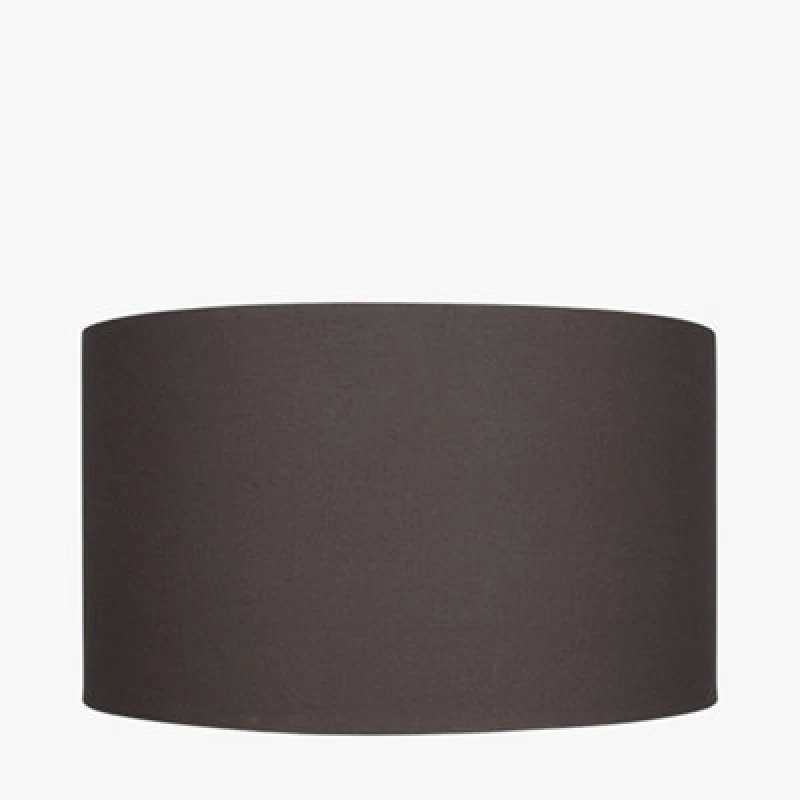 Image of Pacific Lifestyle 40Cm Dark Grey Table Lampshade Drum Floor Lamp Shade