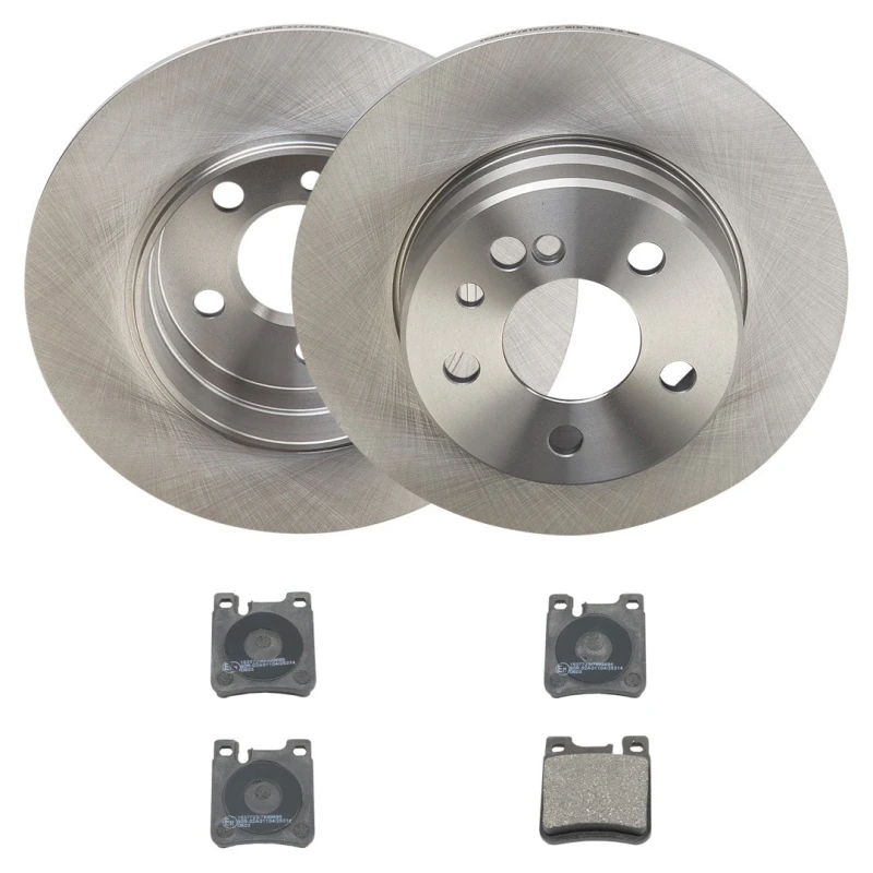 Image of RIDEX 3405B2422 Brake disc and pads set Rear Axle, Brake Disc Type: Solid, prepared for wear warning indicator Brake Set,disc brakes (3405)