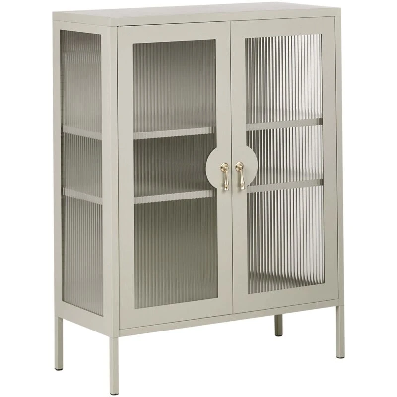 Image of Beliani Storage Unit Gleora Metal Light Beige
