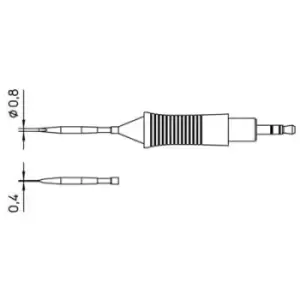 Image of Weller RT9 Soldering tip Chisel-shaped, straight Tip size 0.8mm Content