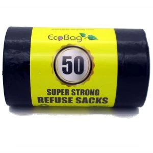 Image of Robert Dyas Ecobag 90L Heavy Duty Bin Bags - 50 Pack