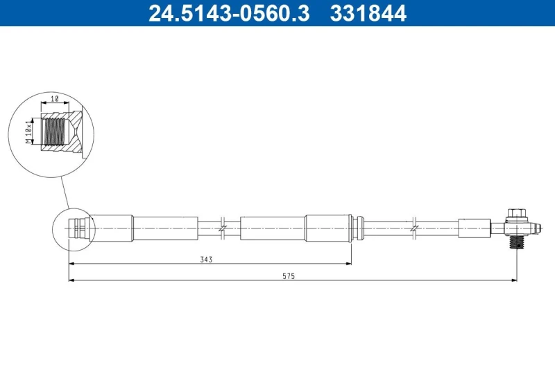 Image of Brake hose ATE 24.5143-0560.3