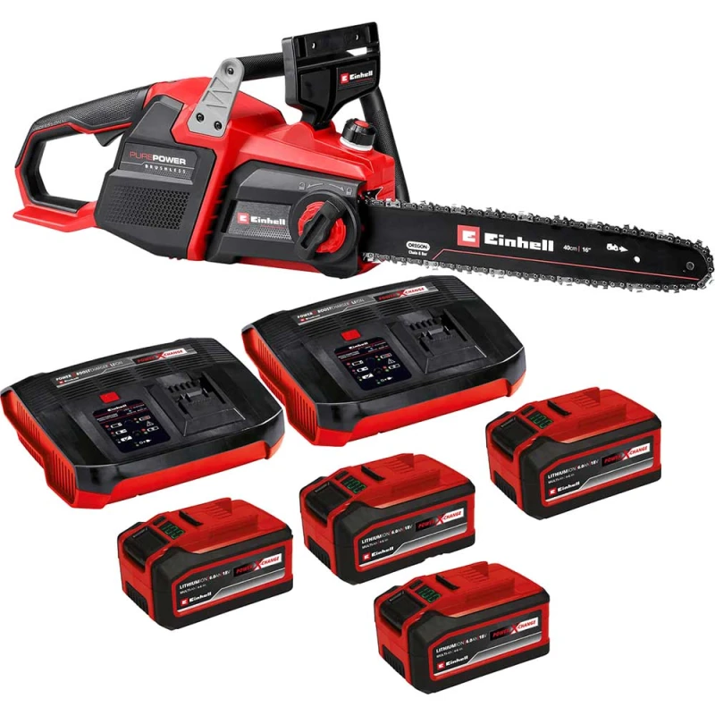 Image of Einhell Professional GP-LC 36/40 Li BL 36v Cordless Brushless Chainsaw 400mm GP-LC 36/40 Li BL Batteries: 4 x 6ah Li-ion