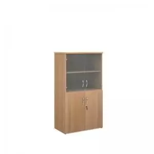 Image of Universal combination unit with glass upper doors 1440mm high with 3