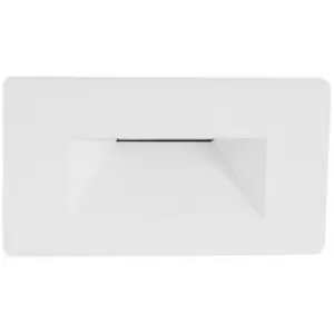 Image of Netlighting Merano Fayetteville Horizontal Outdoor Recessed Wall Lamp Matt White