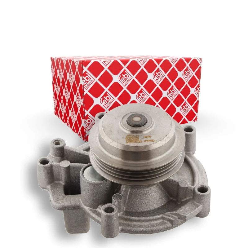 Image of FEBI BILSTEIN 17613 Water pump Number of Teeth: 4, Cast Aluminium, without gasket/seal Cast Aluminium Water Pump (1260)