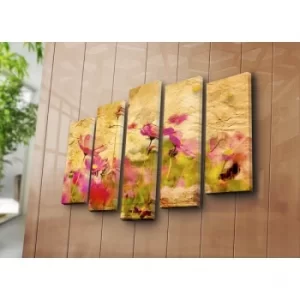 Image of 5PAT-20 Multicolor Decorative Canvas Painting (5 Pieces)
