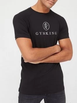 Image of Gym King Sport Pro Brand Carrier T-Shirt - Black, Size XL, Men