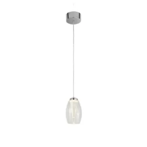 Image of Cyclone 1 Light Pendant, Clear Glass 3000K