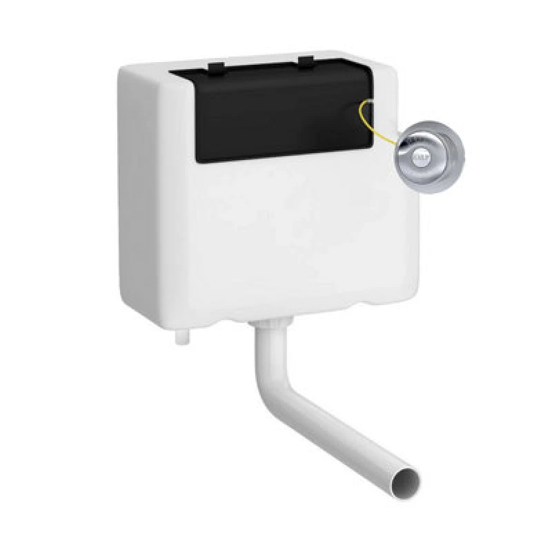 Image of Balterley Water Saving Dual Flush Bottom Inlet Push Button Chrome Silver