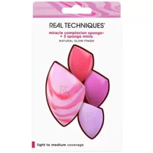 image of Real Techniques Berry Pop Miracle Complexion Sponge and Mini Sponges Set