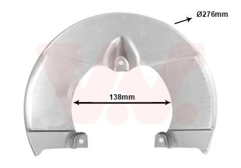 Image of VAN WEZEL Brake disc backing plate VAN WEZEL 2813371