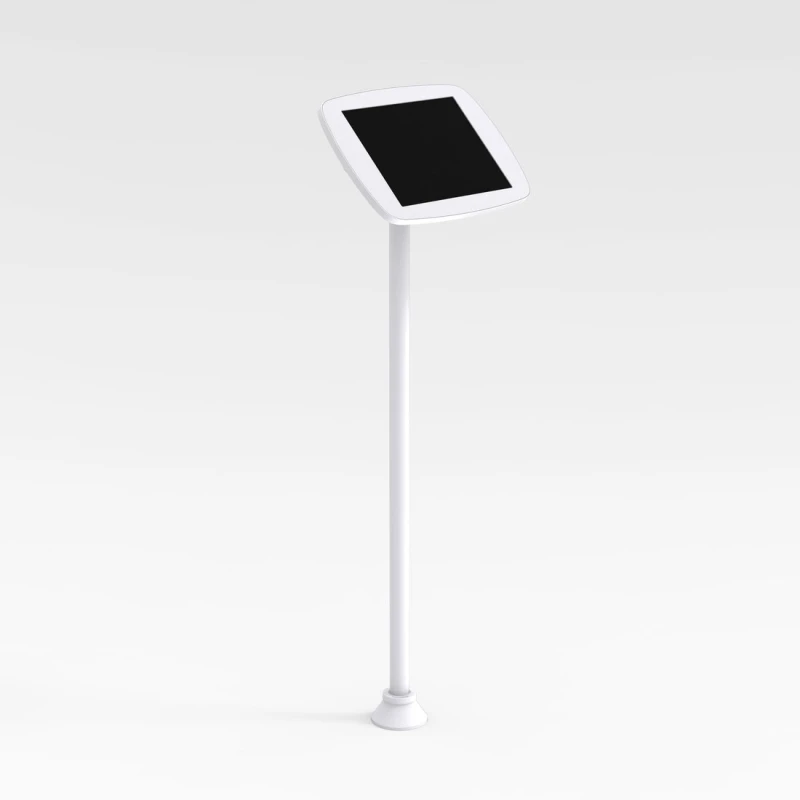 Image of Bouncepad Floorstanding Slim with USB Cable Apple iPad Pro 4th & 5th Gen 12.9 (2020 - 2021) White Exposed Front Camera and Home Bu